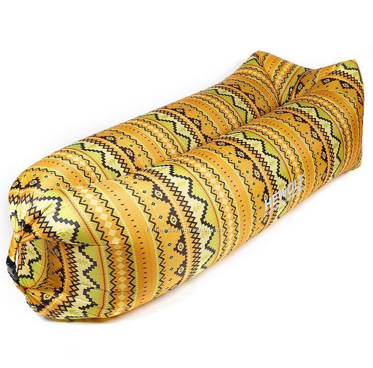 Customized Logo Sleeping Lazy Bag Waterproof Portable Air Sofa Pocket Outdoor Beach Camping Sleeping Lazy Bed