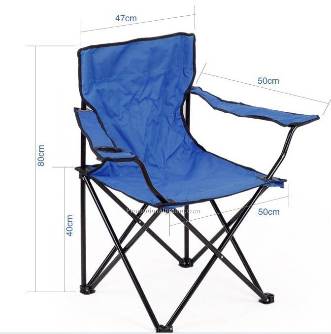Folding Chair W/ Carry Case, Arm Rest & Cup Holder, Captains Chair