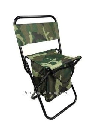 Folding camouflage fishing chair with bag, picnic chair