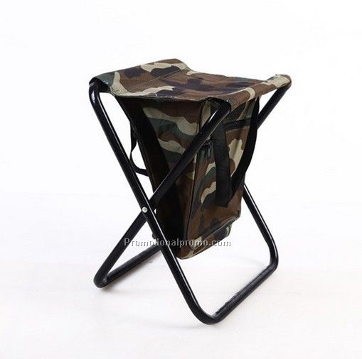 Portable folding chair with storage bag