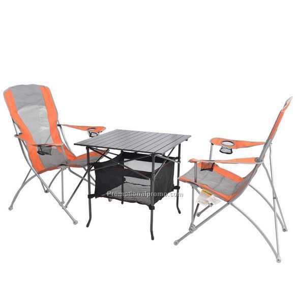 Outdoor camping beach chair table set, oem folding chair table