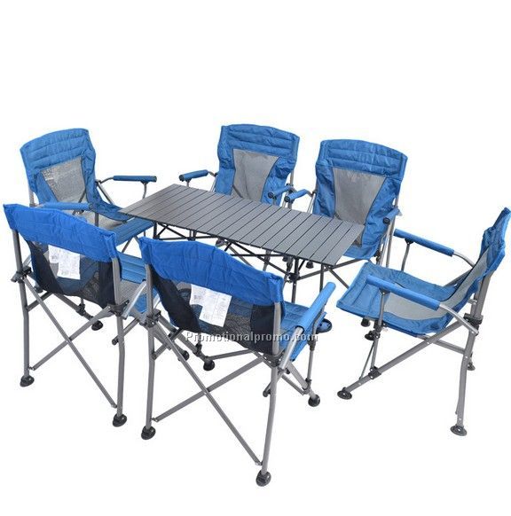 Outdoor camping beach chair table set, oem folding chair table