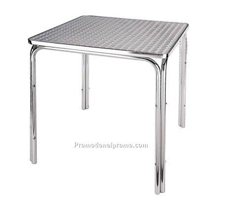 Aluminum table with squre desktop