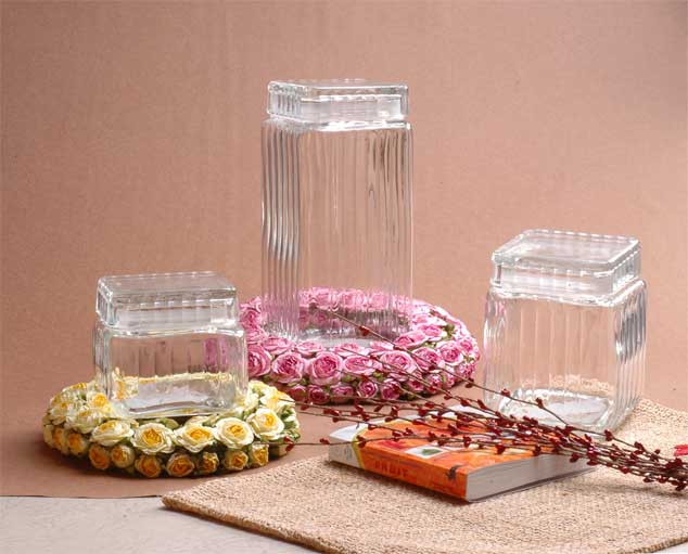 storage jar set with glass lid
  
   
     
    
