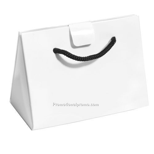 Bag Gift Box - Smooth White Finish, 8" Wide
