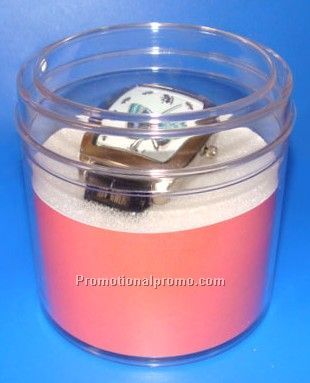 Plastic round watch box