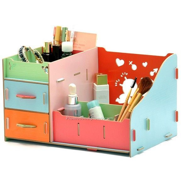 Storage box, wood desk storage box, detachable storage box