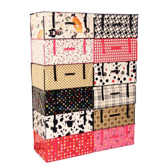 Foldable fabric storage box