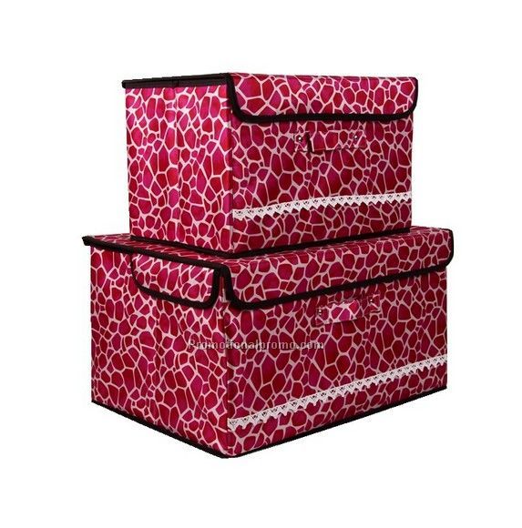 Foldable fabric storage box
