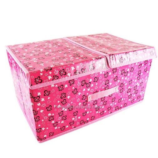 Foldable fabric storage box