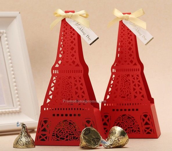 Red Eiffel Tower Candy Box