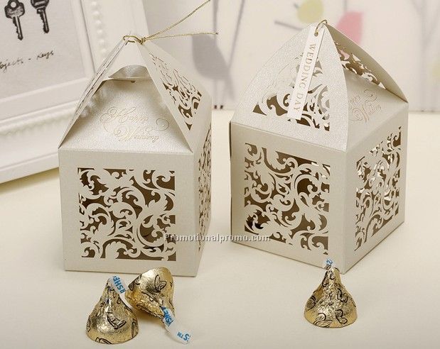 Floral Cut-out Golden Candy Box