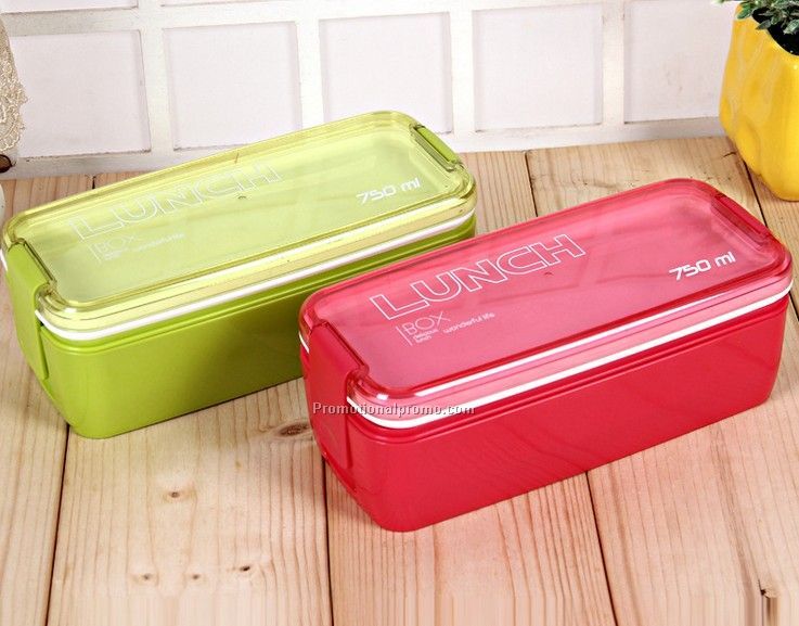 Double plastic lunch box