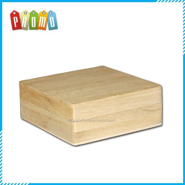 Square Shaped Unfinished Natural Wood box packaging