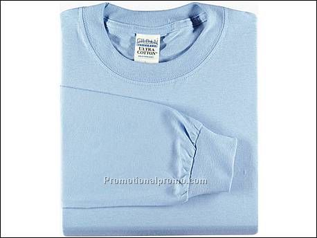 Gildan T-shirt Cotton L/S, 69 Light blue