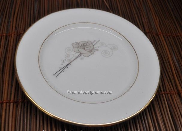 Double Gold Banded Dinner Plate