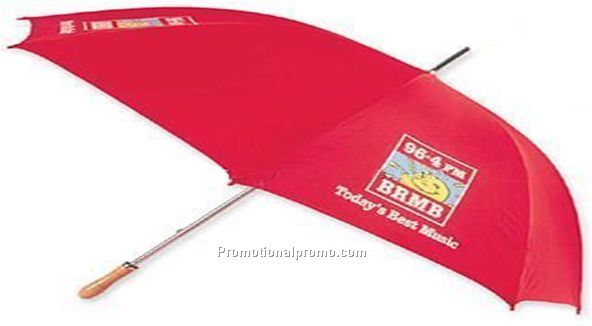 Golf umbrella with wooden grip