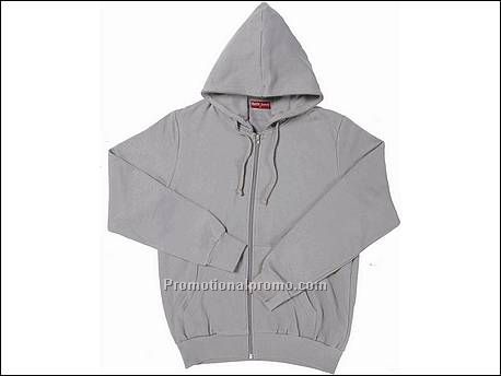 Hanes Men's Sweater Beefy Hooded Jacket, Grey Heat