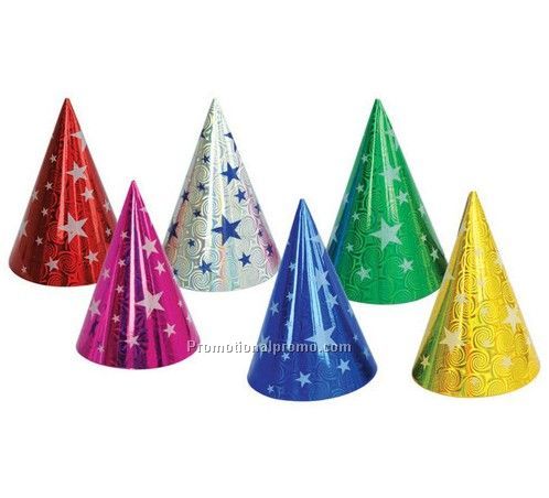 Foil Paper Corn Shape Hats