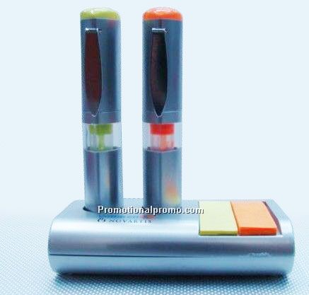 2-in-1 Liquid Highlighter Set with Memo