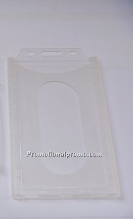 Vertical Hard Plastic ID Card Holder