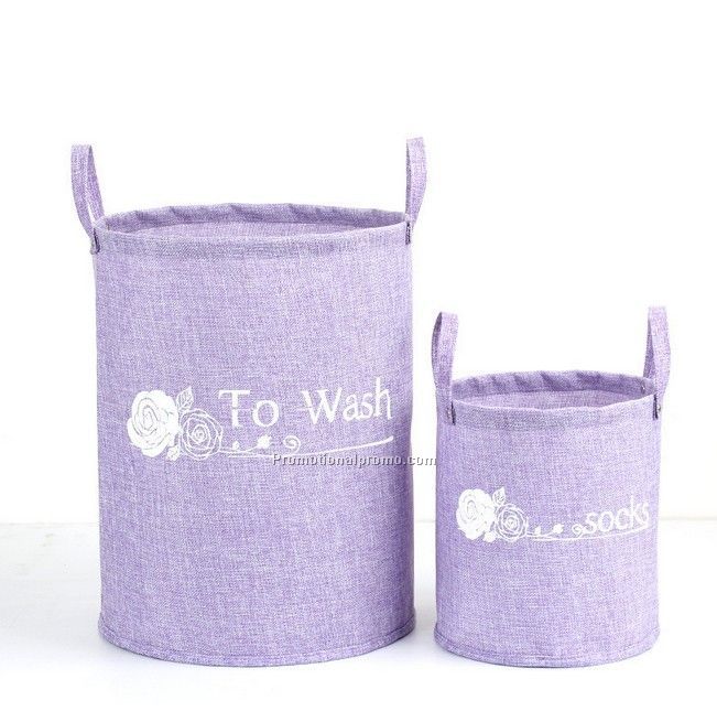 Folding fabric storage bucket