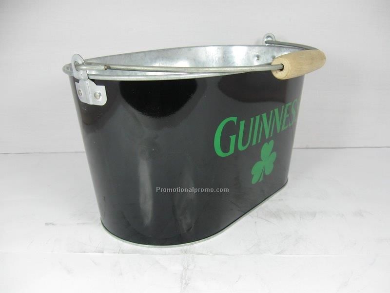 Hot Sale Custom Oval Ice Bucket With Wooden Handle