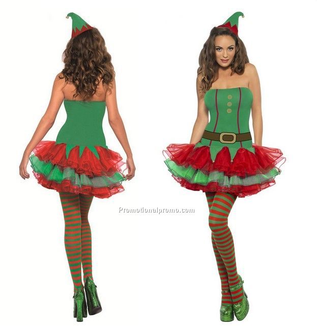 Fever Tutu Elf Dress Costume