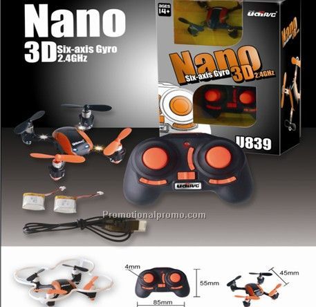 3D 2.4Ghz 4 Channel 6 AXIS Super mini NANO UFO with Gyro