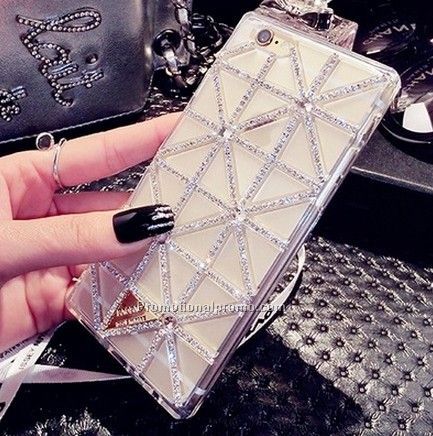 Fashion bling crystal silicon case for iphone 6 6plus