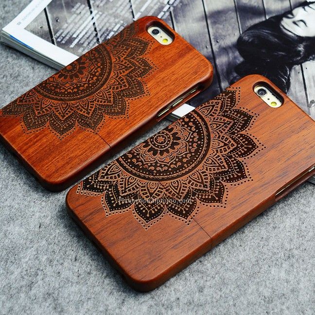 OEM logo genuine wood case for iphone 6 6plus