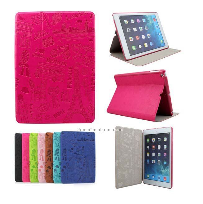 Leather bracket case for ipad air
