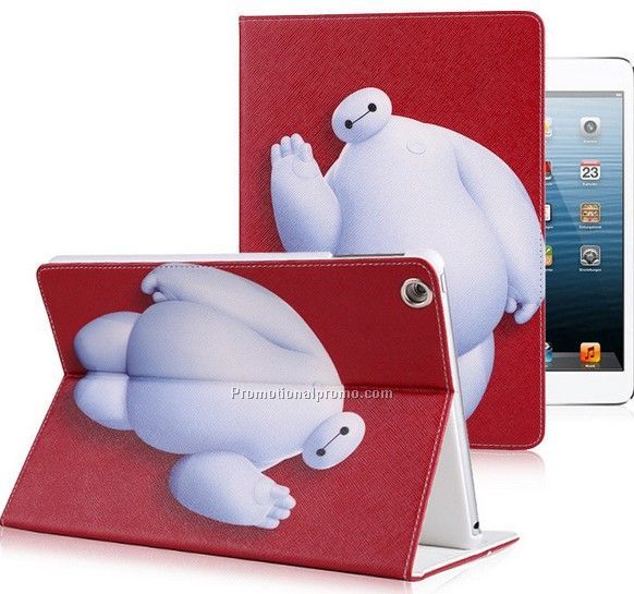 PU leather case for iipad mini, baymax case, leather case for ipad air 2