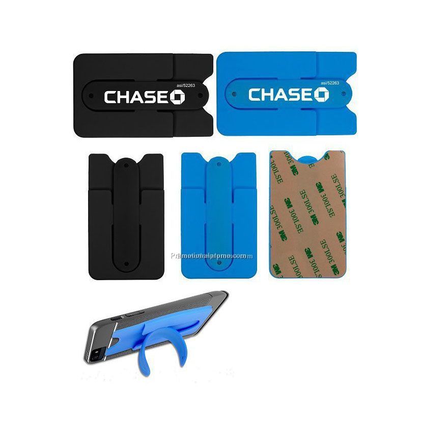 Silicone Cell Phone Wallet with Stand