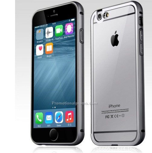 New arrival aluminum bumper case for iphone 6 6plus, transparent PC back cover case