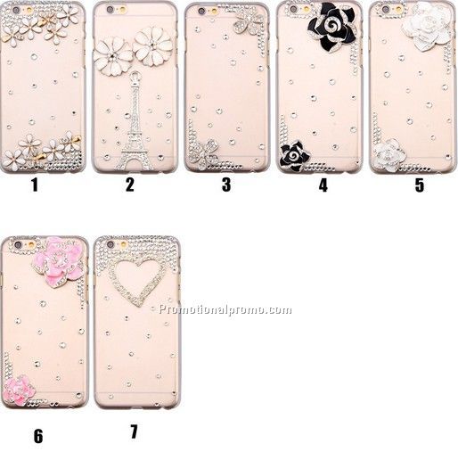 Crystal case for iphone 6, hard PC crystal diamond case for iphone 6 6plus