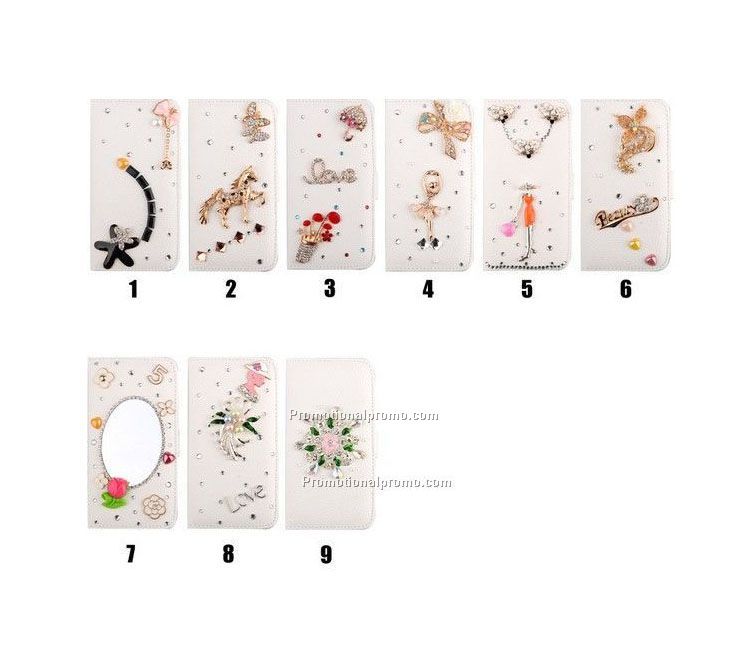 Crystal Wallet case, flip wallet case for iphone 6