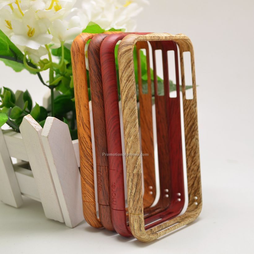 Genuine wood bumper case for iphone