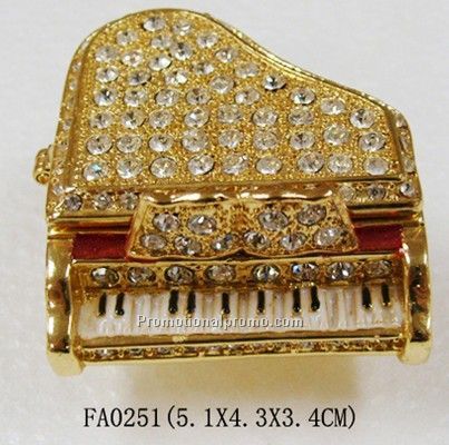 Antique Piano Jewelry Box