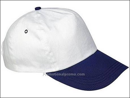 Katoenen witte baseballcap met