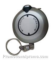 Metal led key chain with ruler