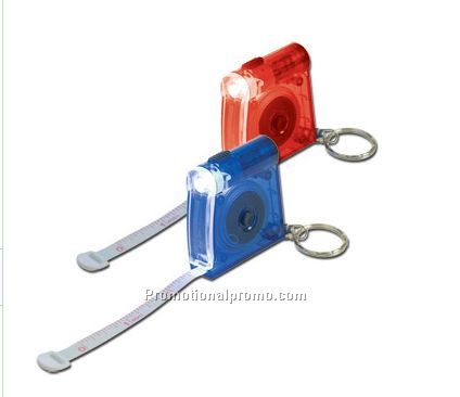 tape measure keychain with1  led light