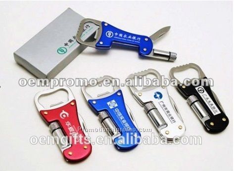 Hot multi function Led keychain with bottle opener