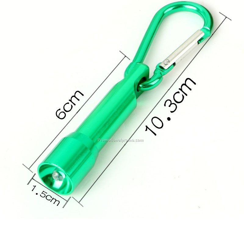 LED flashlight with carabiner