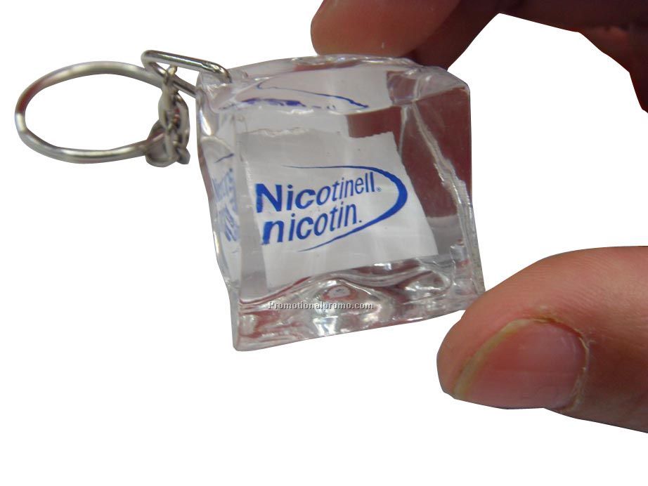 Ice cube keychain