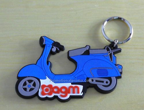 PVC motor keychain