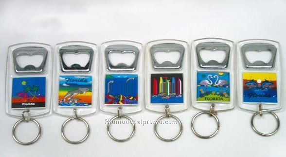 Transparent keychain bottle op