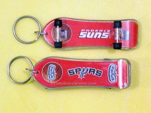 Acrylic Skateboard Keychain