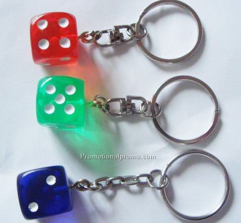 Acrylic Jumbo Dice Keychain