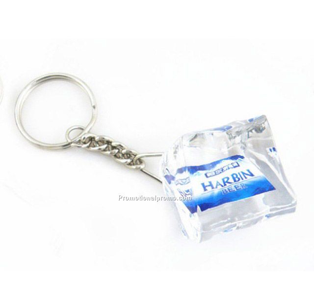 Ice cube keychain